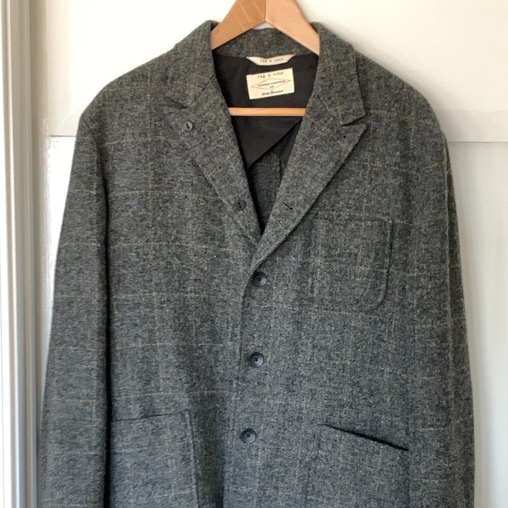 Rag & Bone Plaid Wool Blazer